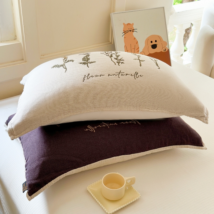 91家纺网 家纺一手货源 找家纺 朴尔家纺-毛巾被 2026新款全棉纯棉多柔AB版定位四层纱布枕巾 花意