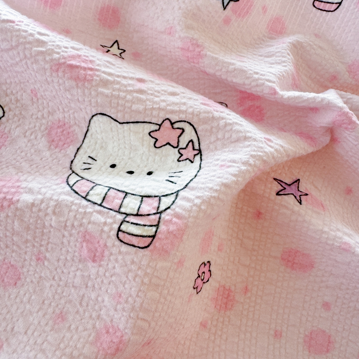 91家纺网 家纺一手货源 找家纺 （总）优承佳生活馆 2026年新款卡通小清新风格高克重超柔软糯泡芙双层纱面料三件套四件套单被套系列