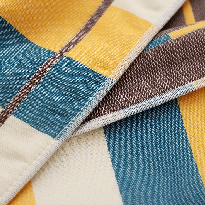 91家纺网 家纺一手货源 找家纺 朴尔家纺-毛巾被 2026新款格致系列全棉纯棉加厚六层纱布枕巾 彩条狗-黄