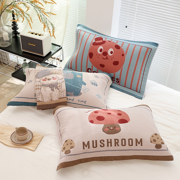 91家纺网 家纺一手货源 找家纺 （总）朴尔家纺-毛巾被 2026新款卡通定位全棉纯棉四层纱布枕巾