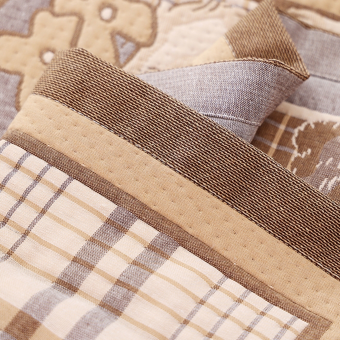 91家纺网 家纺一手货源 找家纺 朴尔家纺-毛巾被 2026新款卡通定位全棉纯棉四层纱布枕巾 优雅汪-咖