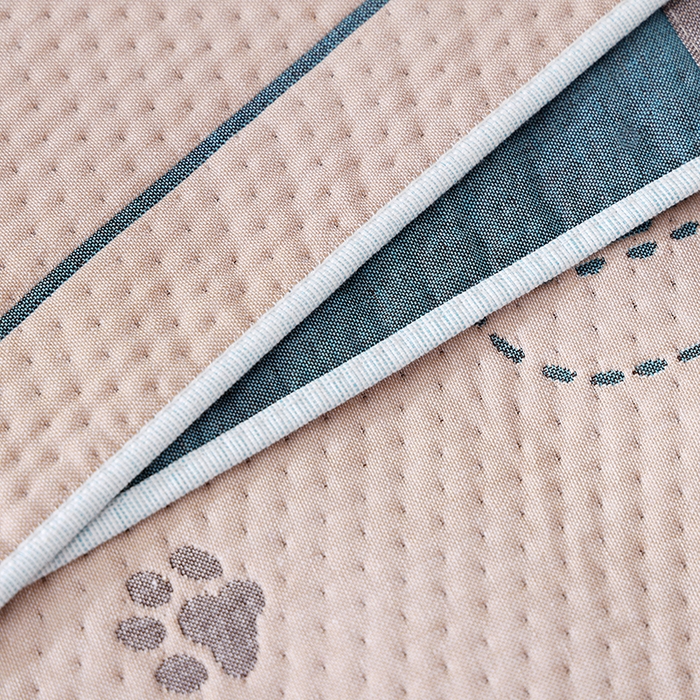 91家纺网 家纺一手货源 找家纺 朴尔家纺-毛巾被 2026新款卡通定位全棉纯棉四层纱布枕巾 呆萌熊-蓝