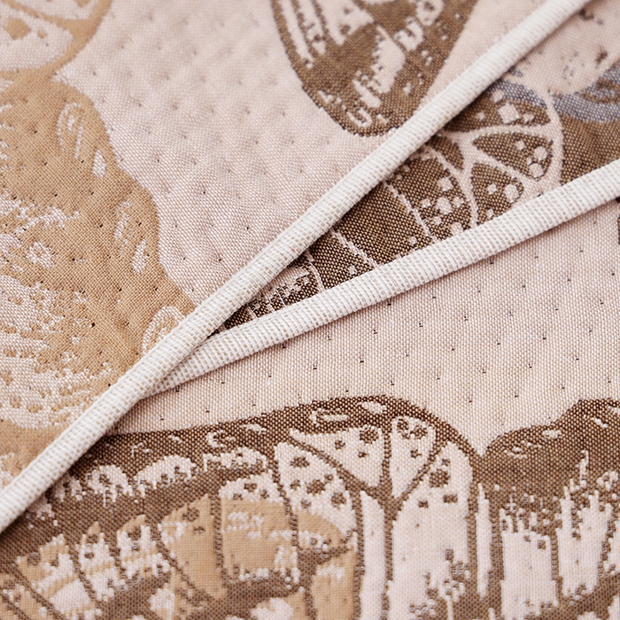 91家纺网 家纺一手货源 找家纺 朴尔家纺-毛巾被 2026新款卡通定位全棉纯棉四层纱布枕巾 梦幻蝶舞-咖