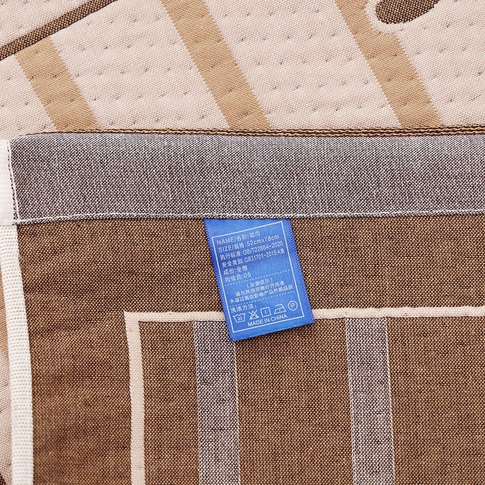 91家纺网 家纺一手货源 找家纺 朴尔家纺-毛巾被 2026新款卡通定位全棉纯棉四层纱布枕巾 巧克力饼-咖