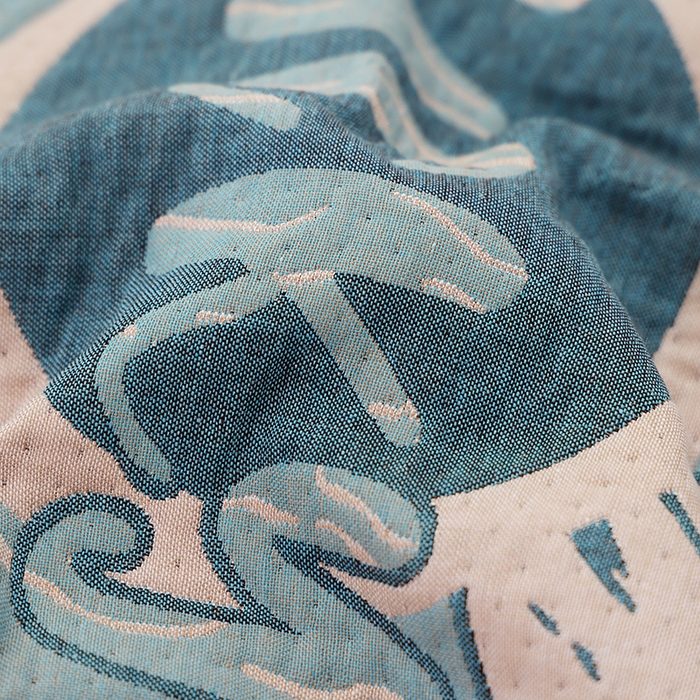 91家纺网 家纺一手货源 找家纺 朴尔家纺-毛巾被 2026新款卡通定位全棉纯棉四层纱布枕巾 忆童年-蓝