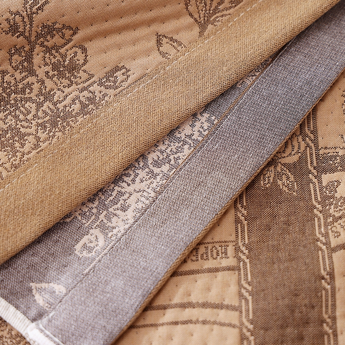 91家纺网 家纺一手货源 找家纺 朴尔家纺-毛巾被 2026新款卡通定位全棉纯棉四层纱布枕巾 清欢-咖