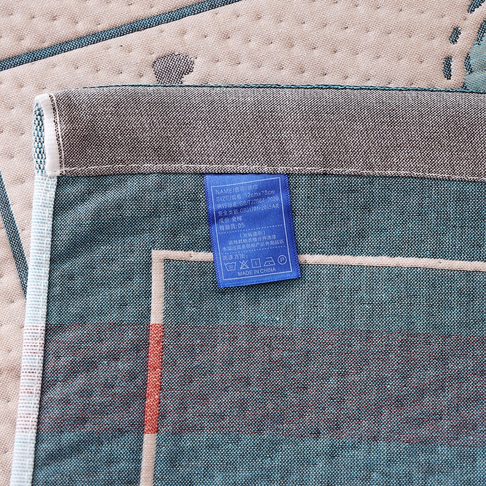 91家纺网 家纺一手货源 找家纺 朴尔家纺-毛巾被 2026新款卡通定位全棉纯棉四层纱布枕巾 呆萌熊-蓝