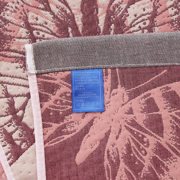 91家纺网 家纺一手货源 找家纺 朴尔家纺-毛巾被 2026新款卡通定位全棉纯棉四层纱布枕巾 梦幻蝶舞-粉