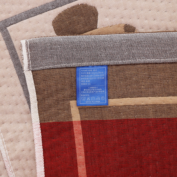 91家纺网 家纺一手货源 找家纺 朴尔家纺-毛巾被 2026新款卡通定位全棉纯棉四层纱布枕巾 萌趣蘑菇-红