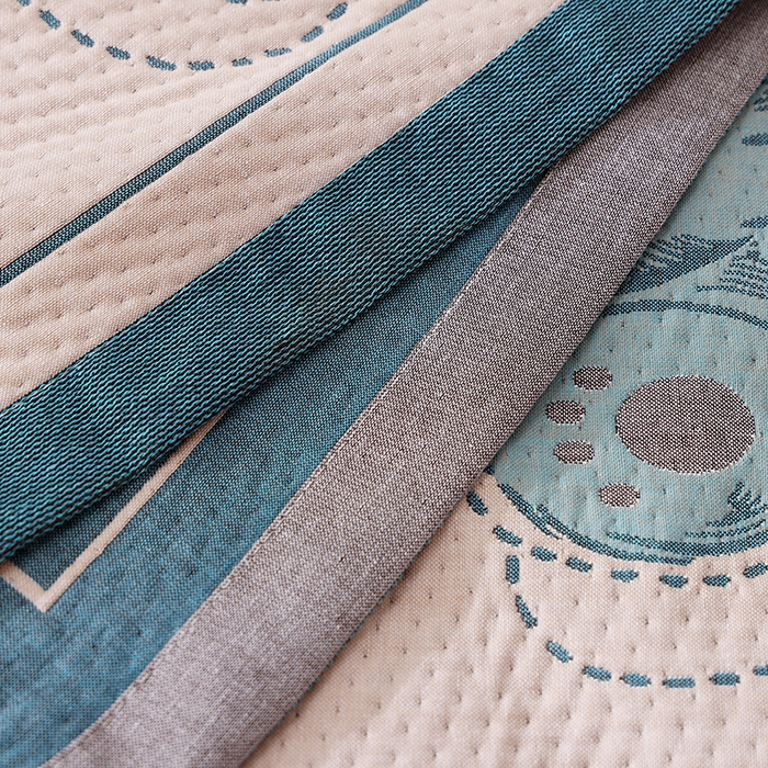 91家纺网 家纺一手货源 找家纺 朴尔家纺-毛巾被 2026新款卡通定位全棉纯棉四层纱布枕巾 呆萌熊-蓝