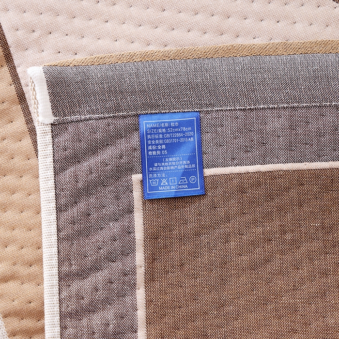 91家纺网 家纺一手货源 找家纺 朴尔家纺-毛巾被 2026新款卡通定位全棉纯棉四层纱布枕巾 奶狗小队-咖