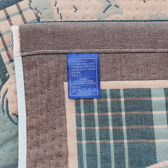 91家纺网 家纺一手货源 找家纺 朴尔家纺-毛巾被 2026新款卡通定位全棉纯棉四层纱布枕巾 优雅汪-蓝