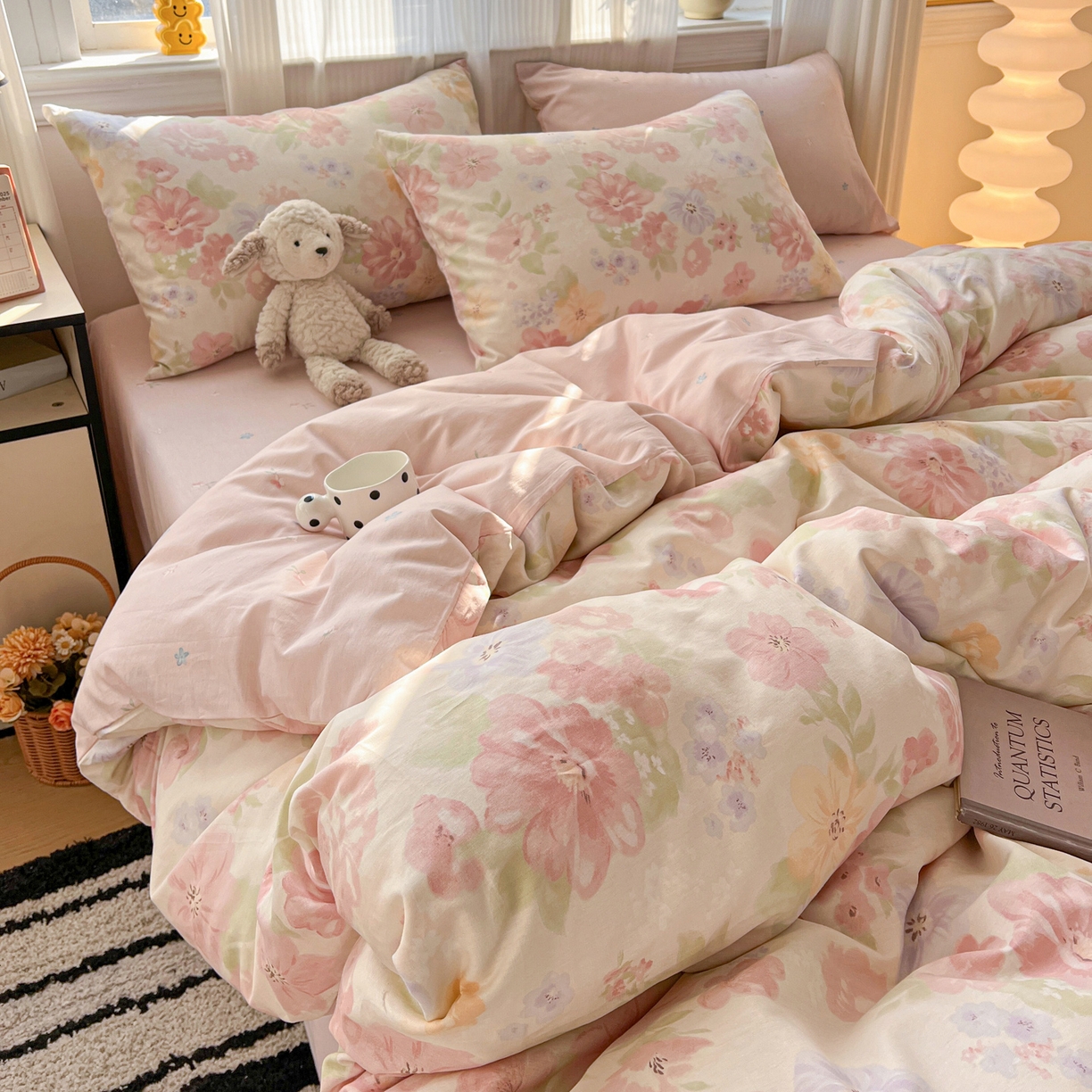 91家纺网 家纺一手货源 找家纺 （总）盛馨家纺 2026年开学季春夏新品小清新全棉学生三件套四件套床笠四件套跑量款