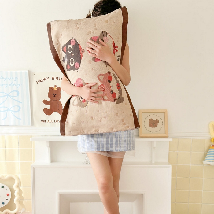 91家纺网 家纺一手货源 找家纺 朴尔家纺-毛巾被 2026新款多彩八层全棉纯棉加厚纱布枕巾 酷酷猫