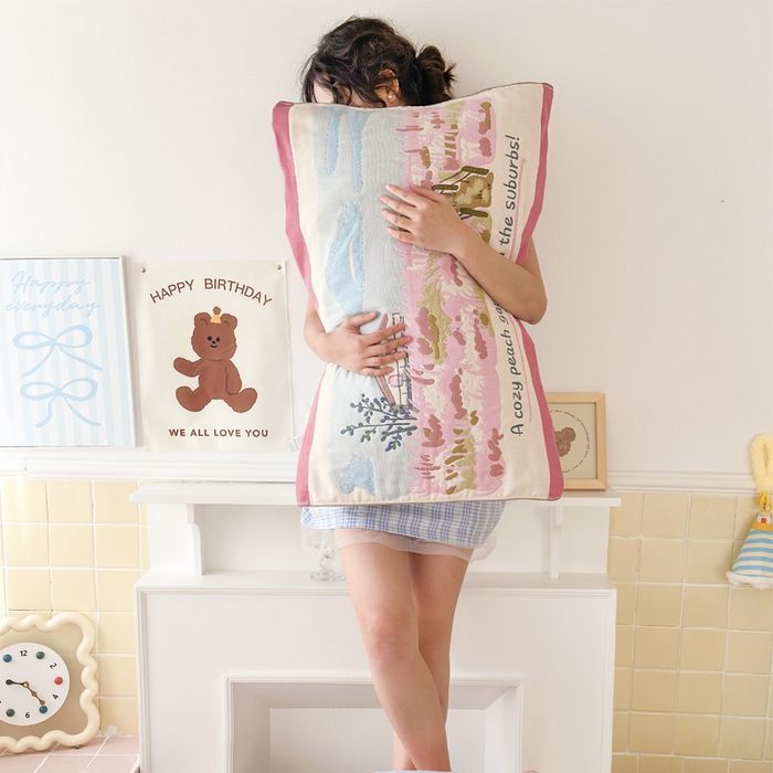 91家纺网 家纺一手货源 找家纺 朴尔家纺-毛巾被 2026新款多彩八层全棉纯棉加厚纱布枕巾 粉黛花园