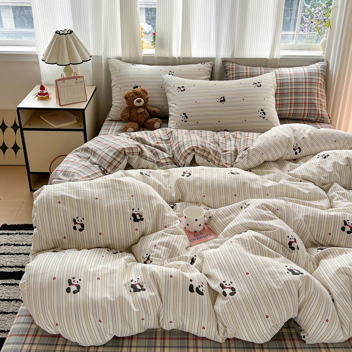 91家纺网 家纺一手货源 找家纺 （总）盛馨家纺 2026年开学季春夏新品小清新全棉学生三件套四件套床笠四件套跑量款