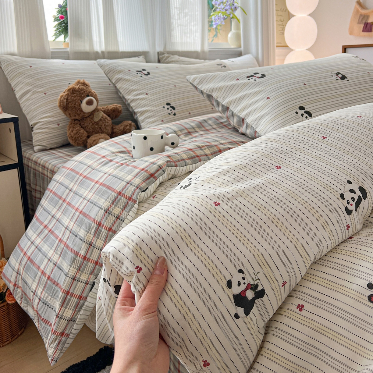 91家纺网 家纺一手货源 找家纺 （总）盛馨家纺 2026年开学季春夏新品小清新全棉学生三件套四件套床笠四件套跑量款