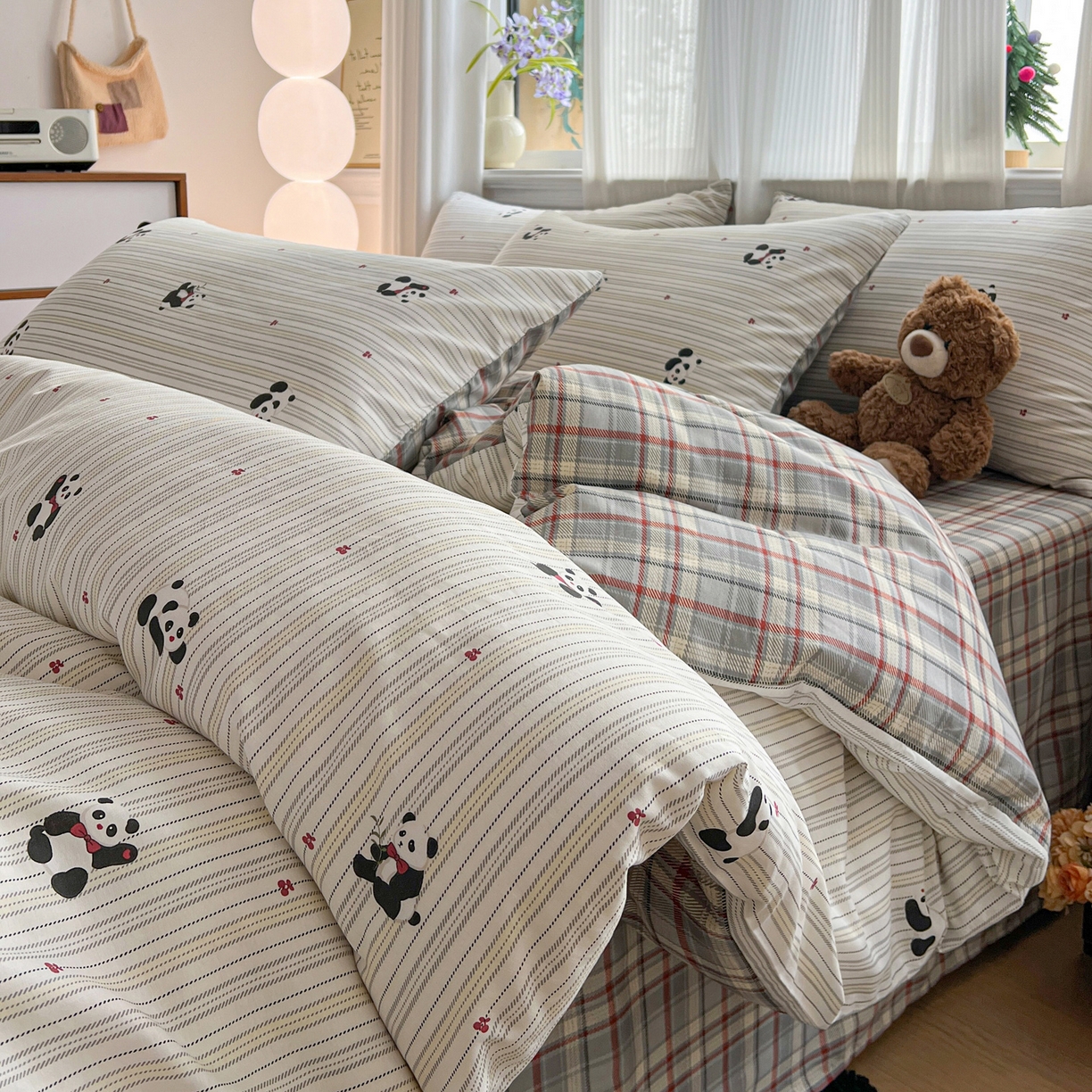 91家纺网 家纺一手货源 找家纺 （总）盛馨家纺 2026年开学季春夏新品小清新全棉学生三件套四件套床笠四件套跑量款