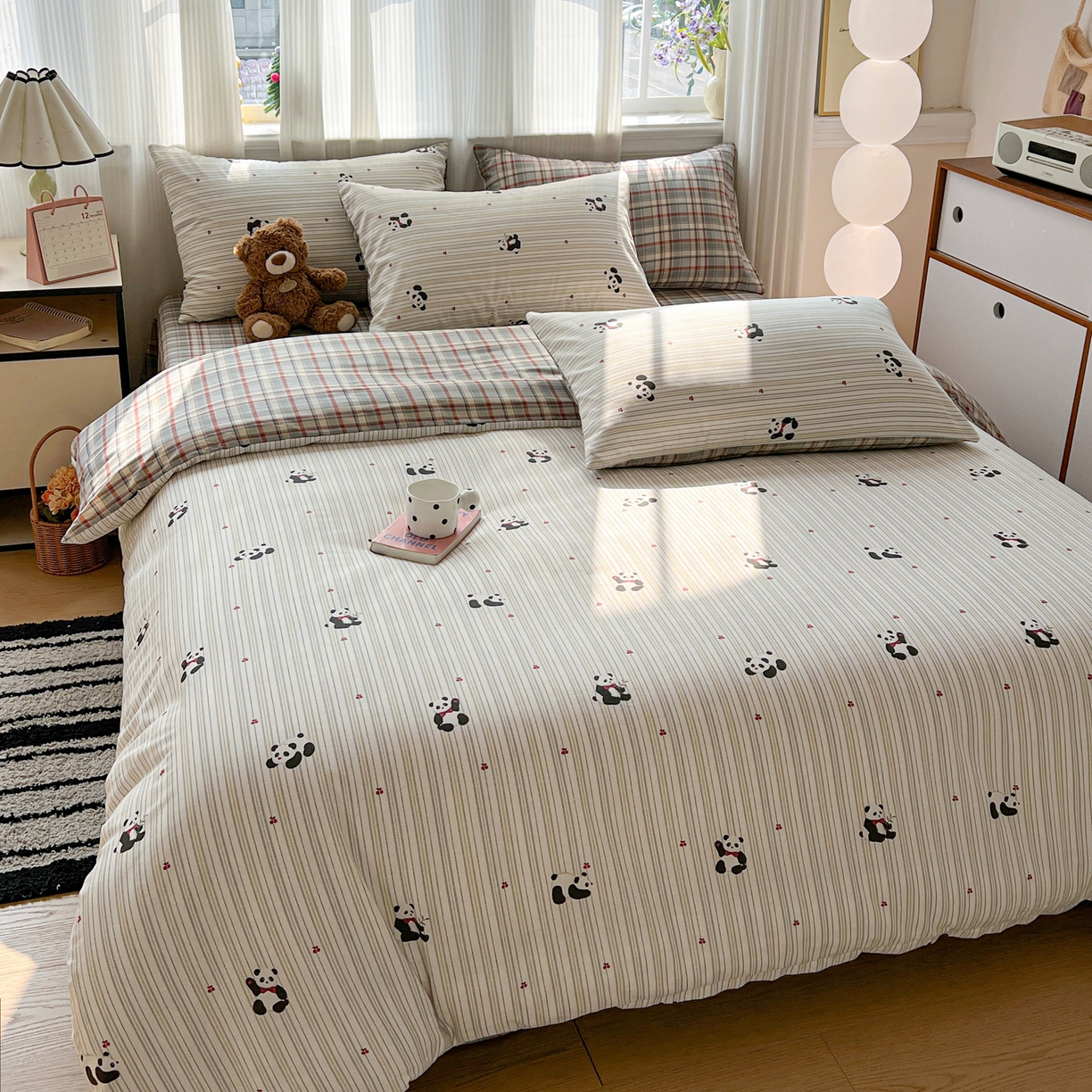 91家纺网 家纺一手货源 找家纺 （总）盛馨家纺 2026年开学季春夏新品小清新全棉学生三件套四件套床笠四件套跑量款