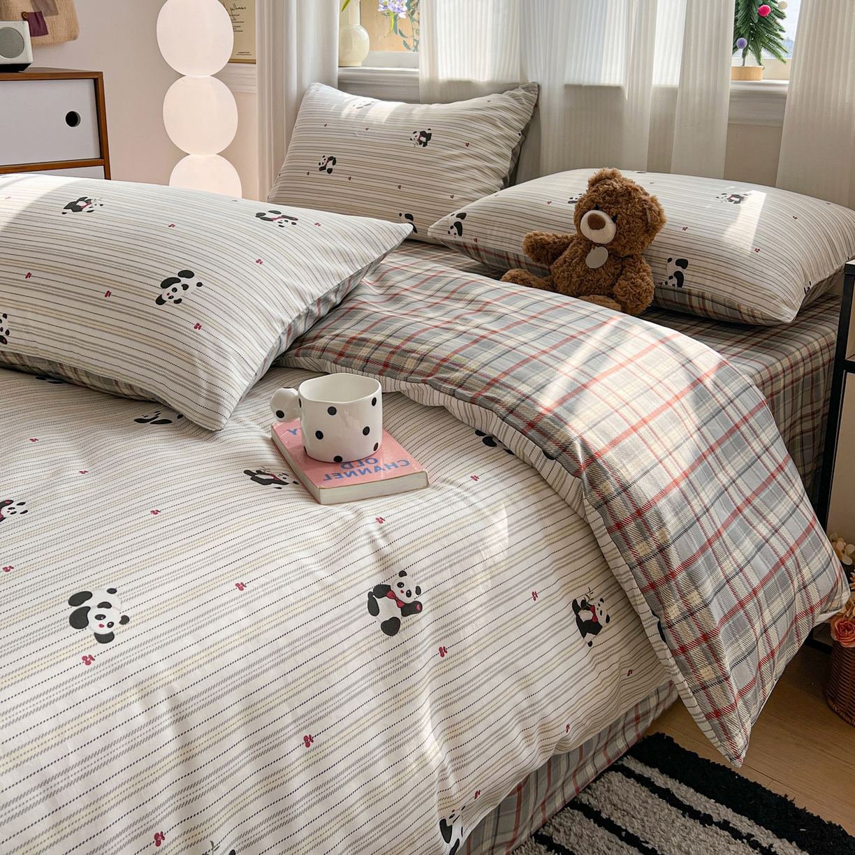 91家纺网 家纺一手货源 找家纺 （总）盛馨家纺 2026年开学季春夏新品小清新全棉学生三件套四件套床笠四件套跑量款