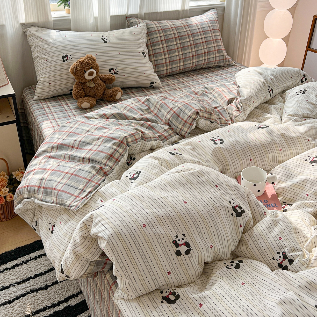 91家纺网 家纺一手货源 找家纺 （总）盛馨家纺 2026年开学季春夏新品小清新全棉学生三件套四件套床笠四件套跑量款