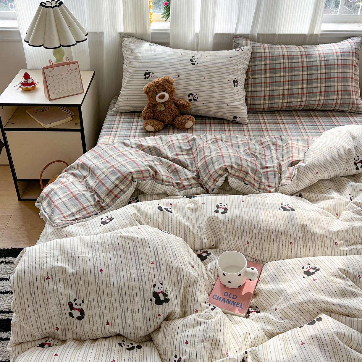 91家纺网 家纺一手货源 找家纺 （总）盛馨家纺 2026年开学季春夏新品小清新全棉学生三件套四件套床笠四件套跑量款