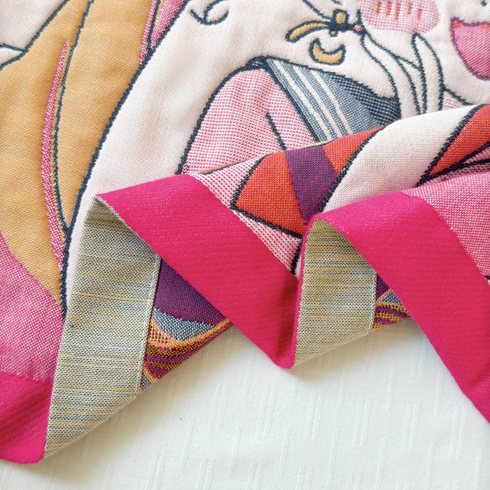 91家纺网 家纺一手货源 找家纺 朴尔家纺-毛巾被 2026新款多彩八层全棉纯棉加厚纱布枕巾 元气少女-粉