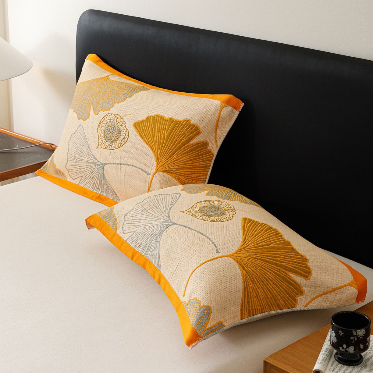 91家纺网 家纺一手货源 找家纺 朴尔家纺-毛巾被 2026新款彩棉云柔棉三层纱布毛巾被 银杏知秋