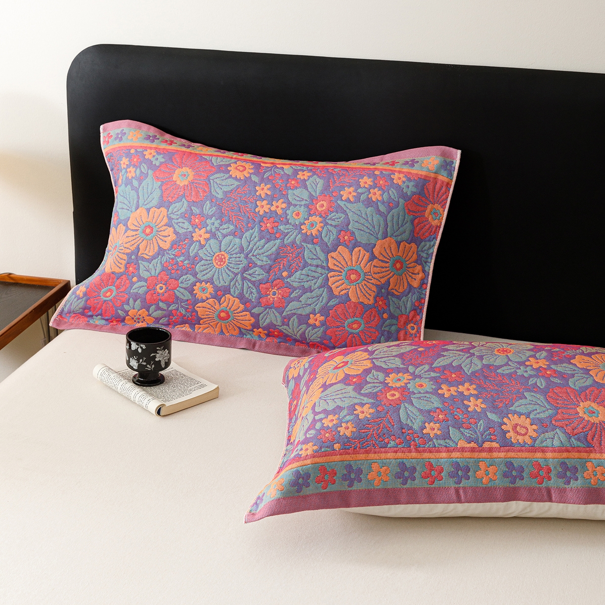 91家纺网 家纺一手货源 找家纺 朴尔家纺-毛巾被 2026新款彩棉云柔棉三层纱布毛巾被 物语花聚