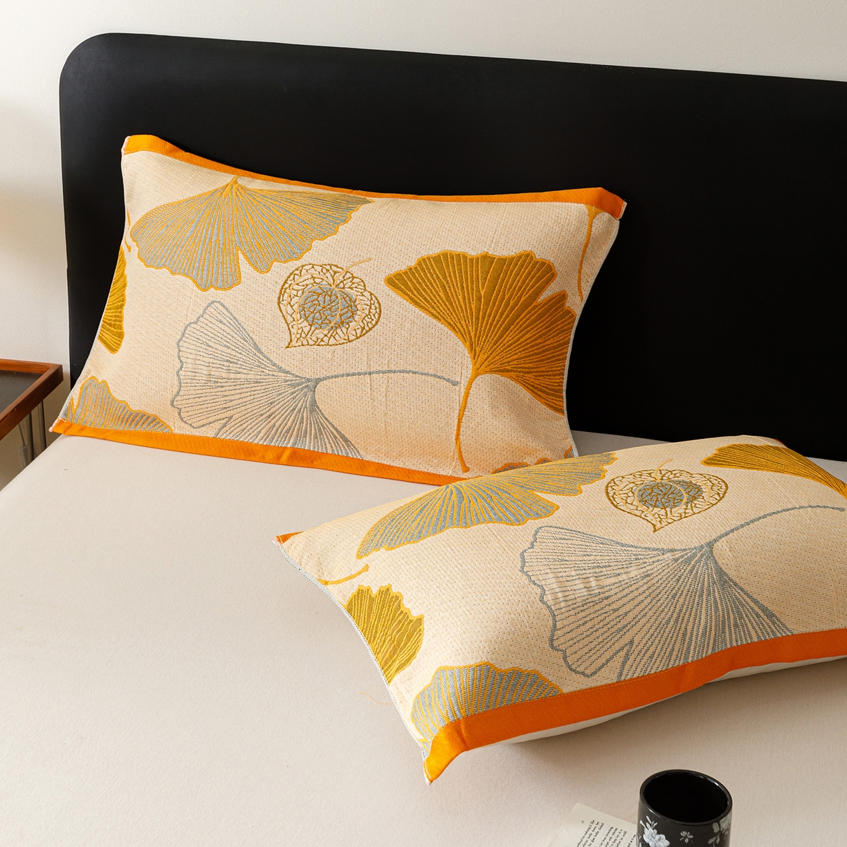 91家纺网 家纺一手货源 找家纺 朴尔家纺-毛巾被 2026新款彩棉云柔棉三层纱布毛巾被 银杏知秋