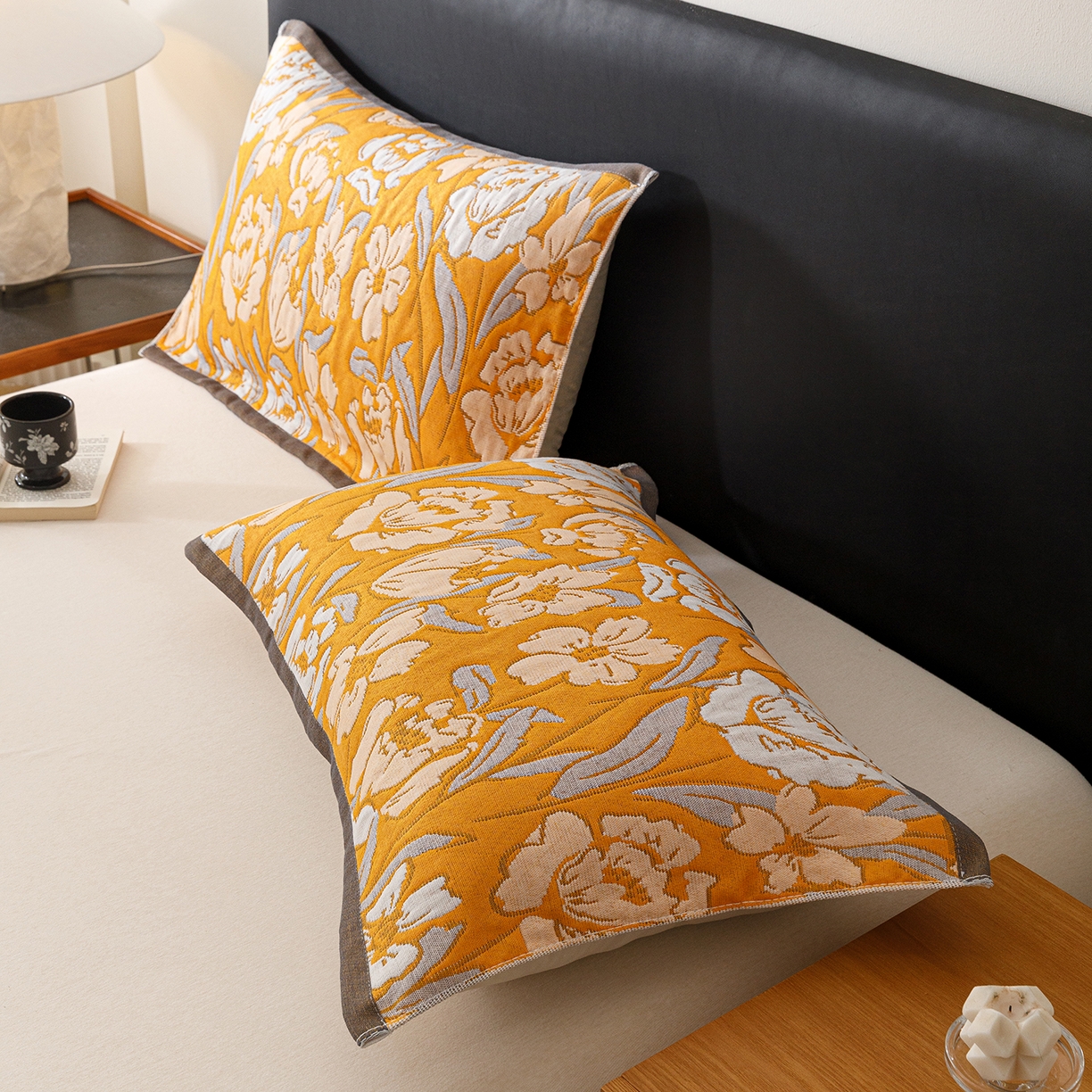 91家纺网 家纺一手货源 找家纺 朴尔家纺-毛巾被 2026新款彩棉云柔棉三层纱布毛巾被 郁金香来