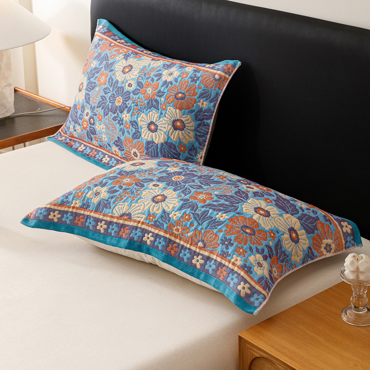 91家纺网 家纺一手货源 找家纺 朴尔家纺-毛巾被 2026新款彩棉云柔棉三层纱布毛巾被 花自盛开