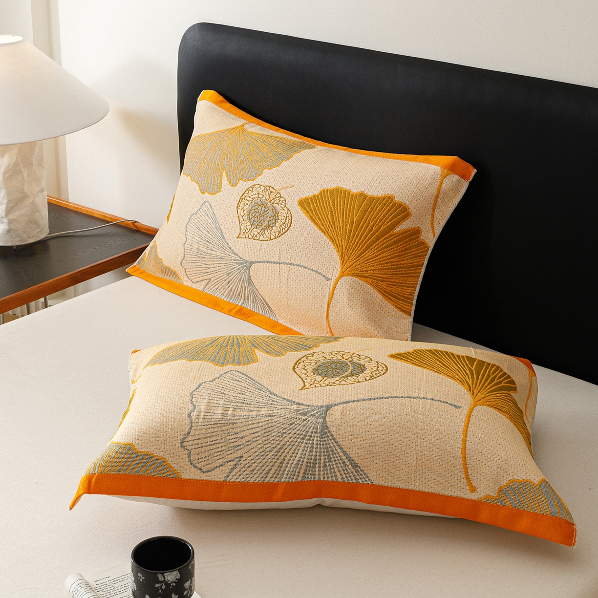 91家纺网 家纺一手货源 找家纺 朴尔家纺-毛巾被 2026新款彩棉云柔棉三层纱布毛巾被 银杏知秋