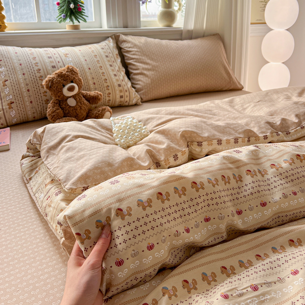 91家纺网 家纺一手货源 找家纺 盛馨家纺 2026年开学季春夏新品小清新全棉学生三件套四件套床笠四件套跑量款 尼诺