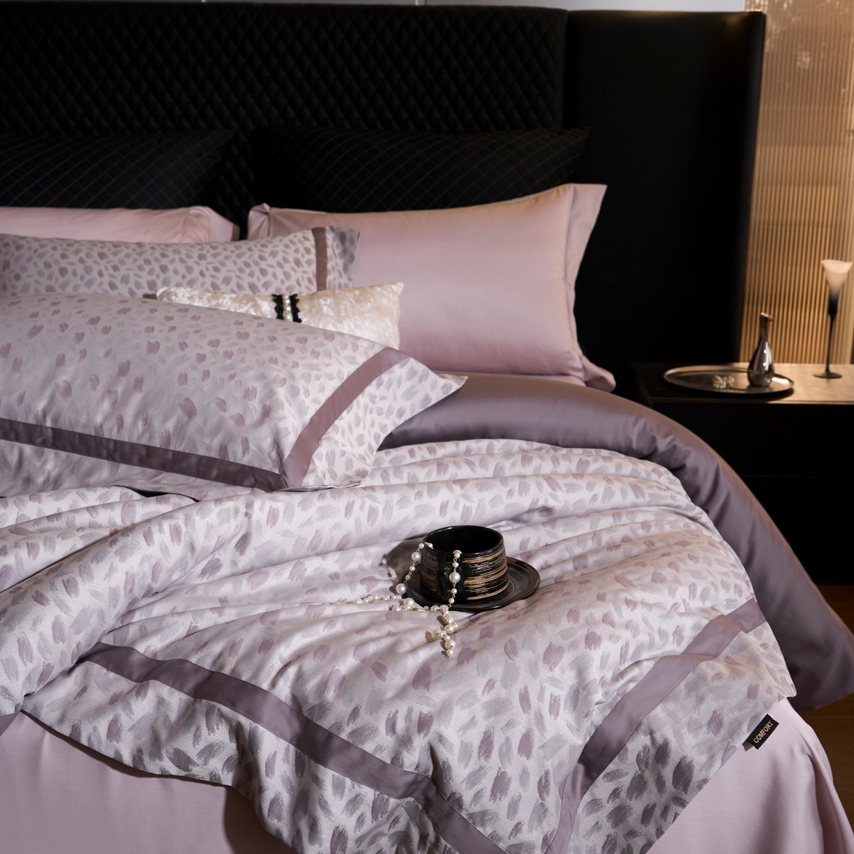 91家纺网 家纺一手货源 找家纺 （总）玖玖爱家纺 2026新款意式高奢色织大提花埃及棉系列四件套