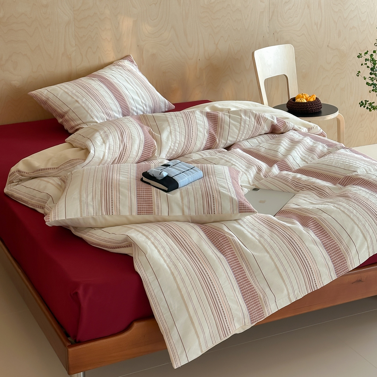 91家纺网 家纺一手货源 找家纺 （总）例外 2026新款全棉色织提花四件套--费尔岛小调（控价 小号卷后不得低于285 标准310 加大325)