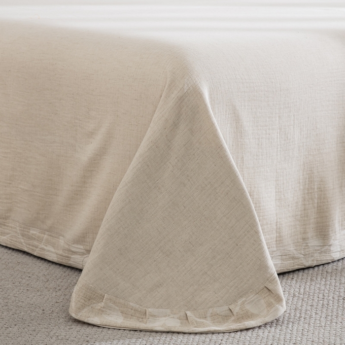 91家纺网 家纺一手货源 找家纺 （总）仰望棉麻双层纱供应链 2025新款豆蔻AB版A版棉麻B版棉麻，四件套20%麻