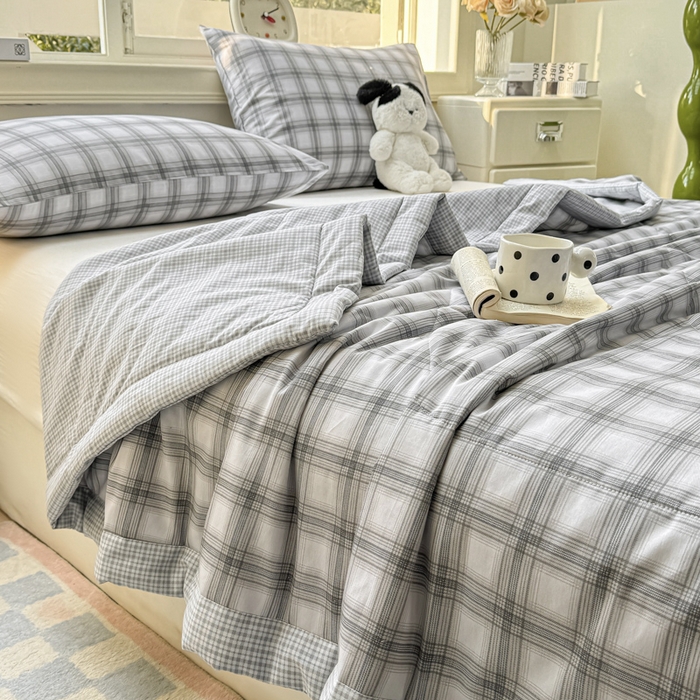 91家纺网 家纺一手货源 找家纺 （总）憨豆家纺 2026新款双面全棉印花夏被可机洗小清新纯棉夏凉被薄被芯空调被子