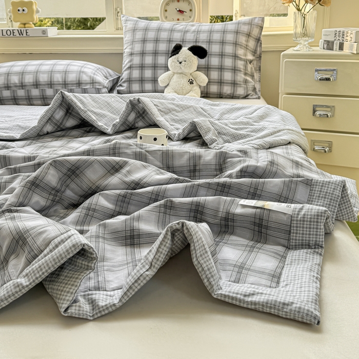 91家纺网 家纺一手货源 找家纺 （总）憨豆家纺 2026新款双面全棉印花夏被可机洗小清新纯棉夏凉被薄被芯空调被子