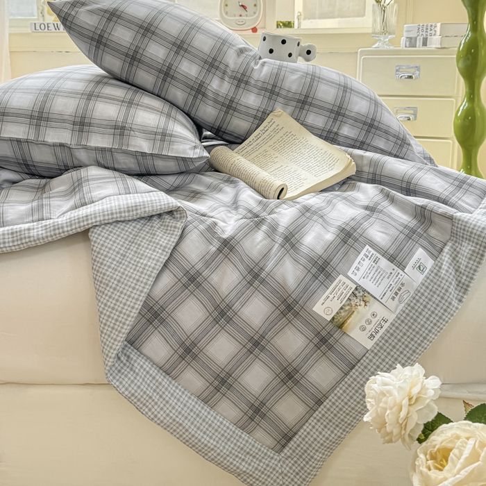 91家纺网 家纺一手货源 找家纺 （总）憨豆家纺 2026新款双面全棉印花夏被可机洗小清新纯棉夏凉被薄被芯空调被子