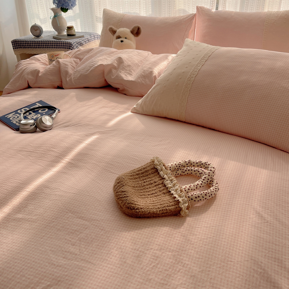 91家纺网 家纺一手货源 找家纺 （总）韩巢家纺 2026新款少女心蕾丝花边款四件套