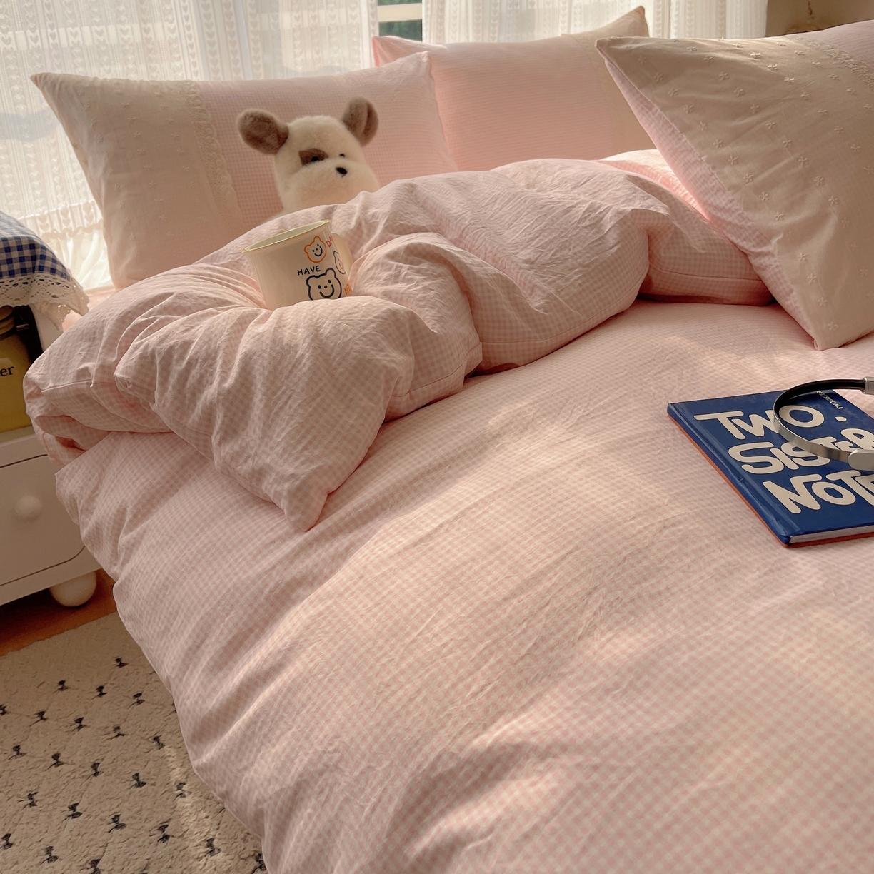 91家纺网 家纺一手货源 找家纺 （总）韩巢家纺 2026新款少女心蕾丝花边款四件套