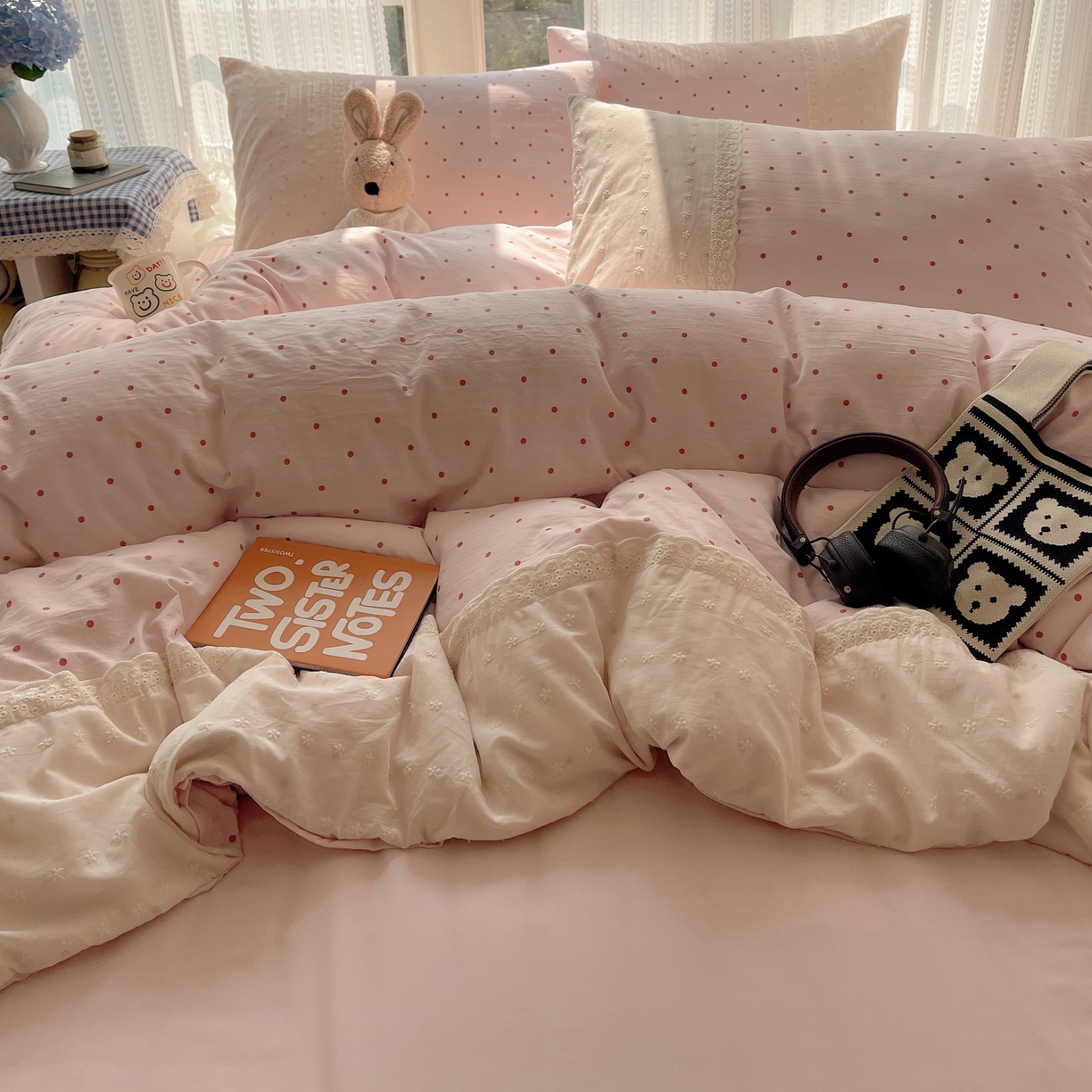 91家纺网 家纺一手货源 找家纺 （总）韩巢家纺 2026新款少女心蕾丝花边款四件套