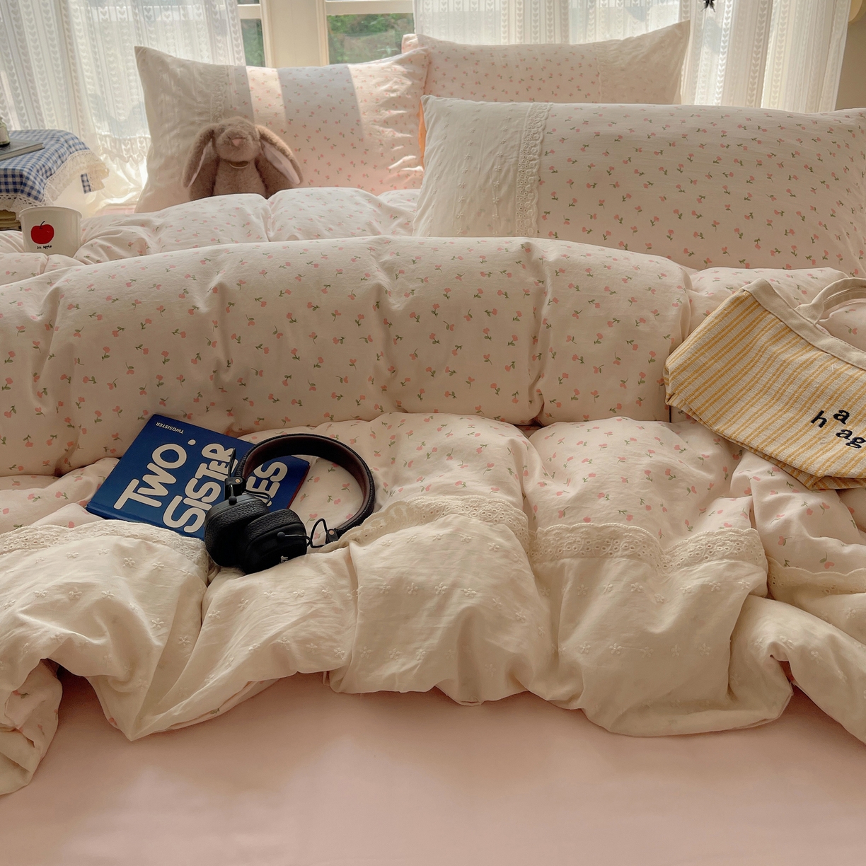 91家纺网 家纺一手货源 找家纺 （总）韩巢家纺 2026新款少女心蕾丝花边款四件套