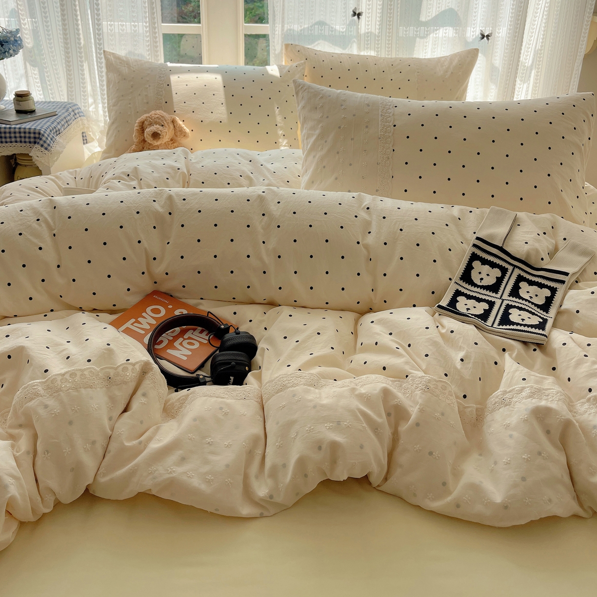 91家纺网 家纺一手货源 找家纺 （总）韩巢家纺 2026新款少女心蕾丝花边款四件套