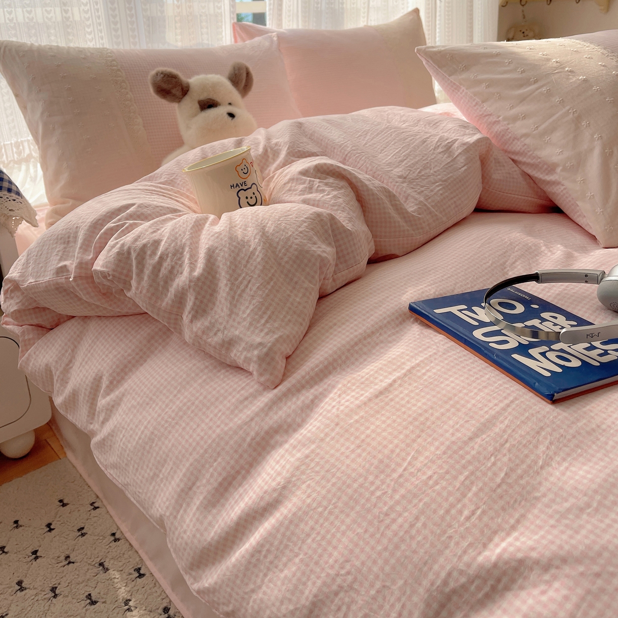 91家纺网 家纺一手货源 找家纺 （总）韩巢家纺 2026新款少女心蕾丝花边款四件套