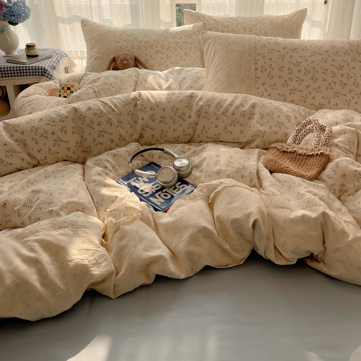 91家纺网 家纺一手货源 找家纺 （总）韩巢家纺 2026新款少女心蕾丝花边款四件套