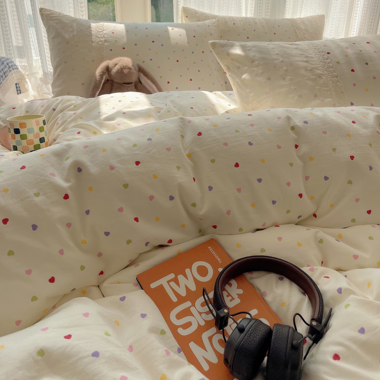 91家纺网 家纺一手货源 找家纺 韩巢家纺 2026新款少女心蕾丝花边款四件套 心动预演【蕾丝花边款】