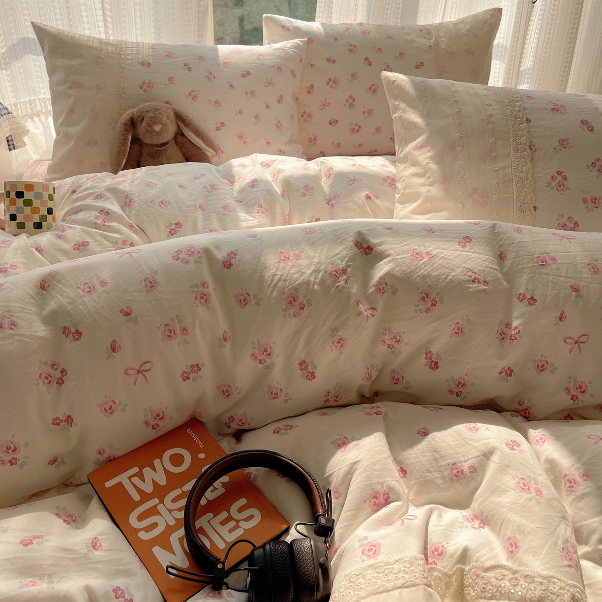 91家纺网 家纺一手货源 找家纺 韩巢家纺 2026新款少女心蕾丝花边款四件套 小花集【蕾丝花边款】