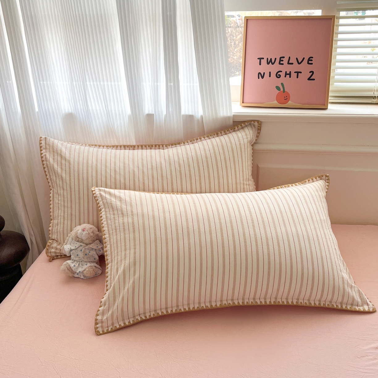 91家纺网 家纺一手货源 找家纺 （总）如一 2026春夏新款色织全棉纯棉加密水洗棉条纹三角针四件套